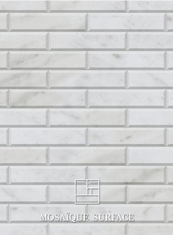 Bevel Tile 3 x 12 (Carrara Venato)